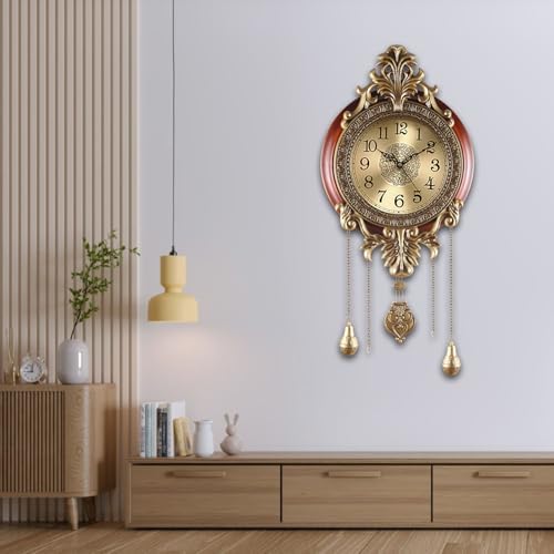 Aero Snail Large Pendulum Wall Clock, Real Wood Vintage Silent Quartz Battery - Image 3