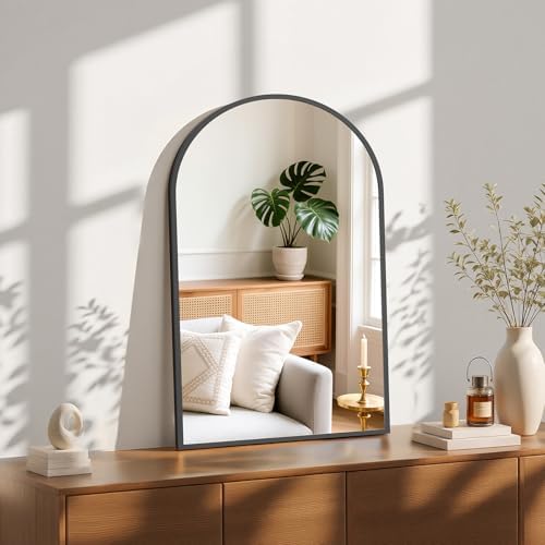 Sweetcrispy 22"x30" Arched Black Bathroom Mirrors by Sweetcrispy