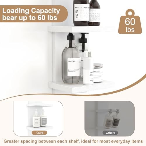 Fun Memories 7 Tier Wall Shelf Unit, Vertical Storage Tower - Image 4