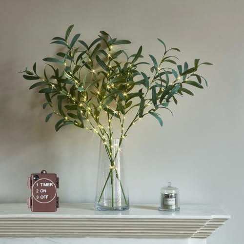 LITBLOOM Lighted Olive Branches 24IN 72 LED by LITBLOOM
