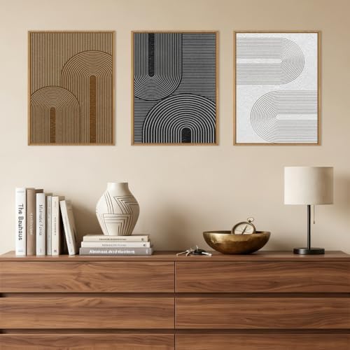 BINCUE Framed Dark Wall Art Geometric Artwork Abstract Modern Wall Decor - Image 5