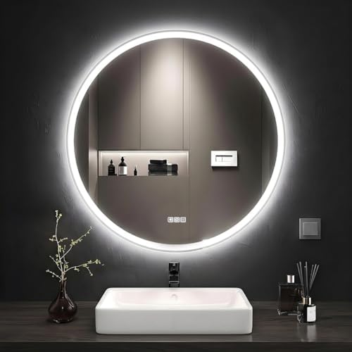 28 inches Round LED Bathroom Mirror by APRILBOX