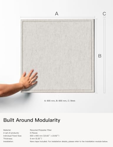 Sound Absorbing Panels, Acoustic Wall Panels, Sound Dampening, 6 Pack - Image 4
