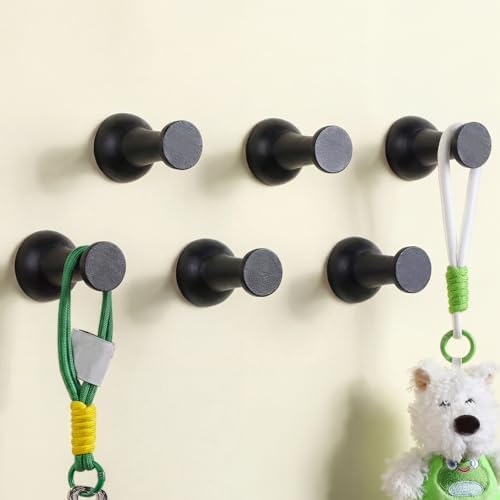 6 Pack Cute Wall Coat Hooks Wood Adhesive Coat Hanger Nordic Decorative Hooks by Otoolling