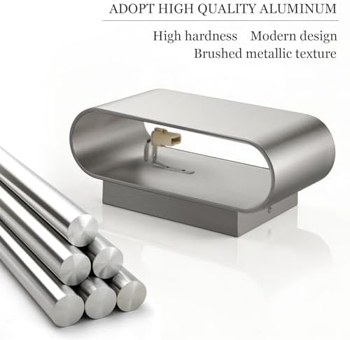 Aipsun Nickel LED Wall Sconces 1 Pack Indoor Modern Wall Lights Hardwired Up - Image 2