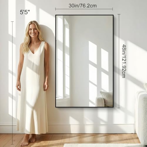 48" x 30" Bathroom Mirror for Wall, Metal Framed Rectangular Vanity Mirror - Image 3