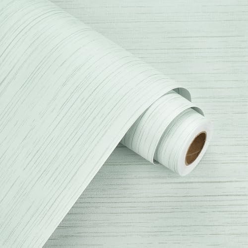 WESTICK Green Grasscloth Wallpaper Removable Textured Peel and Stick Wallpaper by WESTICK