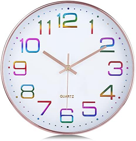 Lafocuse 12 inch Modern Analog Colorful Wall Clock by VisiteLafocuse