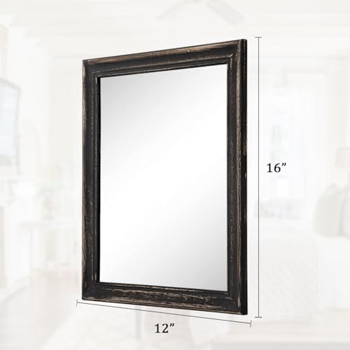 Small Mirrors for Wall with Wood Frame Rectanglular Wall Hanging Mirror for - Image 6