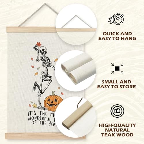 Supwhd Funny Halloween Skeleton Pumpkin Wall Art - Image 5