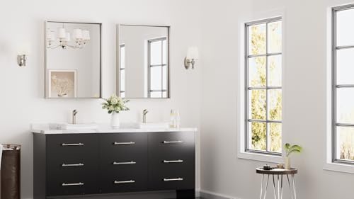 Keonjinn 24x32 Inch Nickel Bathroom Mirror - Image 2