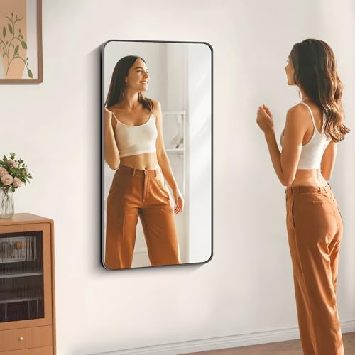 DESBING 24" x 48"Bathroom Mirror, Matte Black Wall Mirror - Image 3