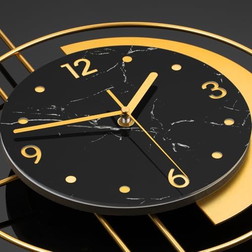 Large Modern Wall Clocks for Living Room Gold Silent Analog Clock - Image 6