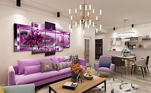 LUDUHU Purple Orchid Flowers Canvas Print - Image 2