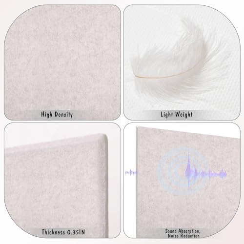 Large Cork Board 36" x 24", 6 Pack Felt Bulletin Board, Pin Boards - Image 5