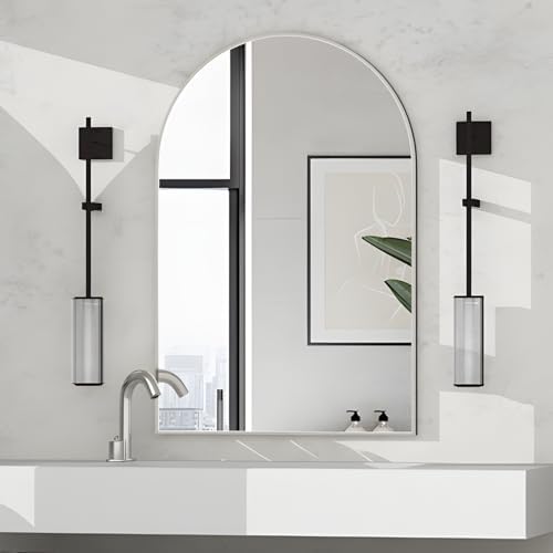 Arched Wall Mirror for Bathroom, Sliver Vanity Mirror Decor for Mantle - Image 2