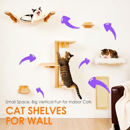 6 in 1 Cat Wall Shelves Climbing System - Image 2