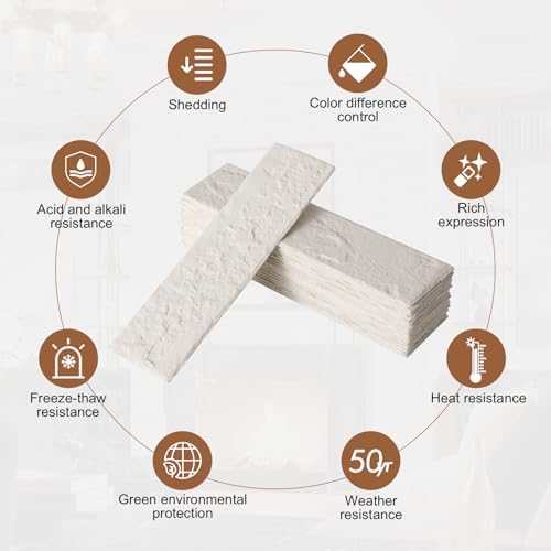 100 Pcs Faux Thin Brick 3D Wall Tiles Veneers, 14 Sq.ft, Realistic Brick - Image 6