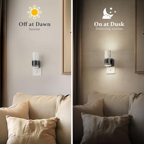 JandCase Bubble Night Lights Plug into Wall, 5000K White Nightlight Dimmable - Image 3