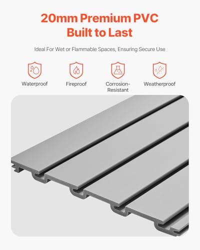 VEVOR Slat Wall Paneling, 4 x 4 ft, PVC Garage Slatwall - Image 3