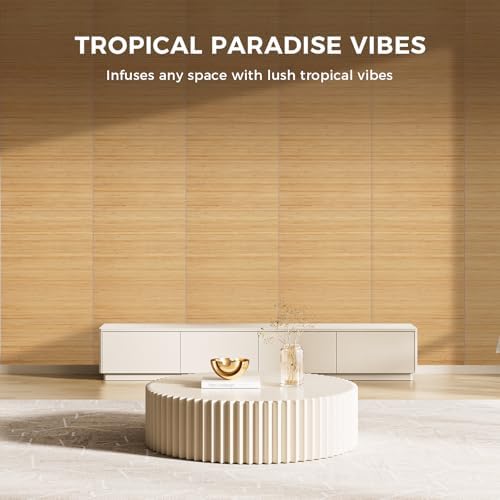 OUZUGIE 1 Pack 96x24 Inch Natural Bamboo Wall Panel - Image 3