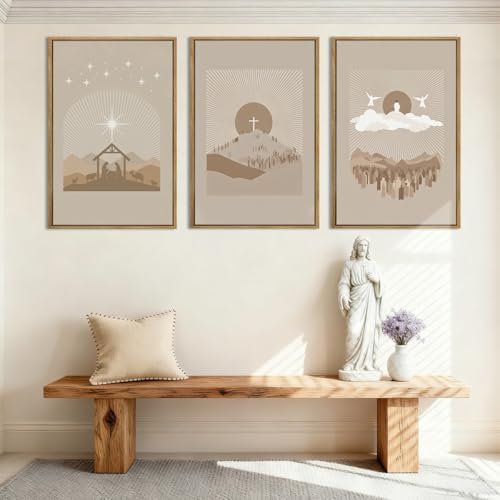 IARTTOP Jesus Christian God Framed Wall Art Large 16x24 Inch Nativity Religious - Image 6