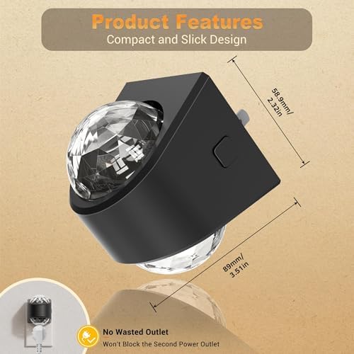 JandCase Night Lights Plug into Wall, 2 Pack Star Projector Night Light - Image 4