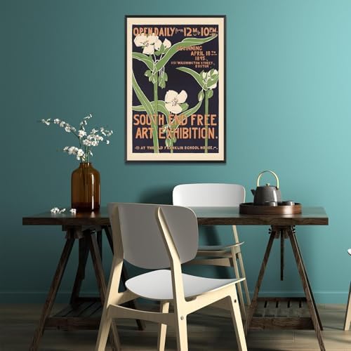 vintage South End Free Art Exhibition posters Minimalism Room Aesthetics canvas - Image 2