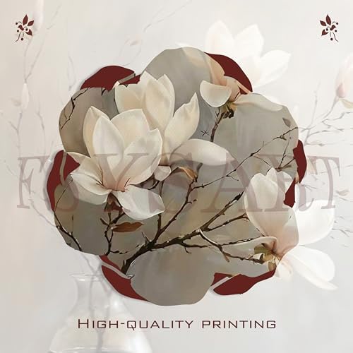 Framed Flower Canvas Wall Art, Elegant Nature Still Life Botanical Artwork - Image 3