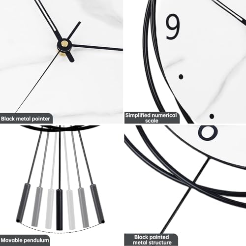 Decorative Wall Clock Silent Non-Ticking Quality Quartz Battery Operated - Image 2
