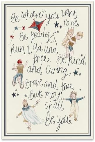 GO-SANTNN Watercolor Kids Poetry Wall Art Toddler Quotes Positive Affirmations by Unknown