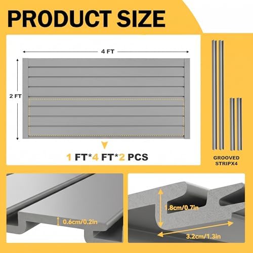 RORA Slat Wall, 2x4 ft Slatwall - Image 3