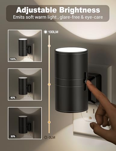 JandCase Night Lights Plug into Wall, Dimmable Night Light, 5000K White - Image 2