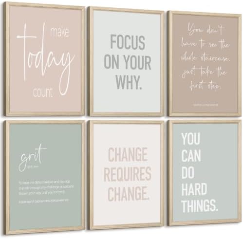 Office Wall Art Inspirational Motivational Canvas Wall Decor Pastel Office by Youillne