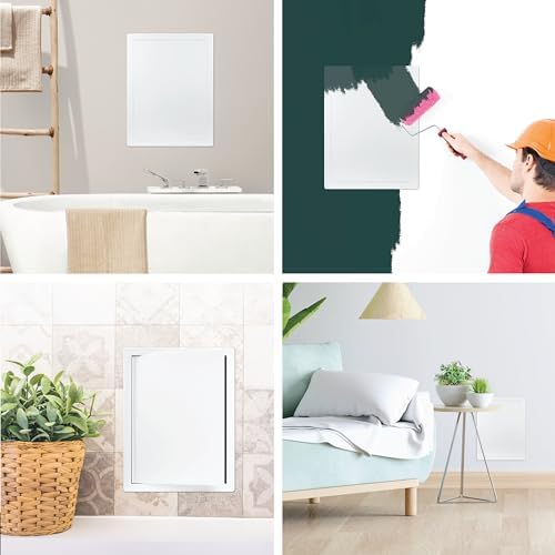 12" x 16" White ABS Plastic Plumbing Access Panel - Image 4