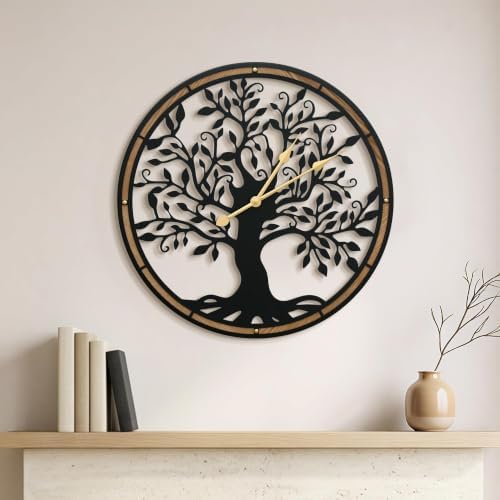 Micasso Large Wall Clocks Decorative: 35 Inch Tree of Life Battery Operated by Micasso