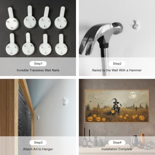 Celestdeco Halloween Ghost Reaper Framed Canvas Wall Art Set-40×20"×1 - Image 5