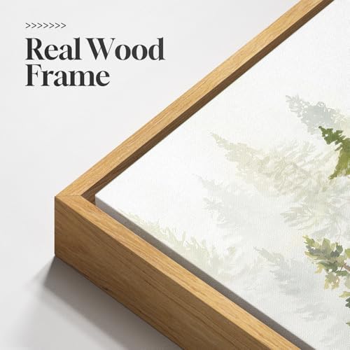 Large Framed Green Forest Landscape Wall Art - Image 5