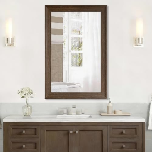 CULER Rustic Wall Mirror for Bathroom, Rectangle 24 x 36 Inch - Image 5