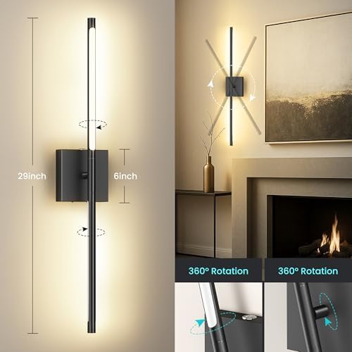 10000mAh Rechargeable Wall Lights, 29 Inch, 2 Pack - Image 3