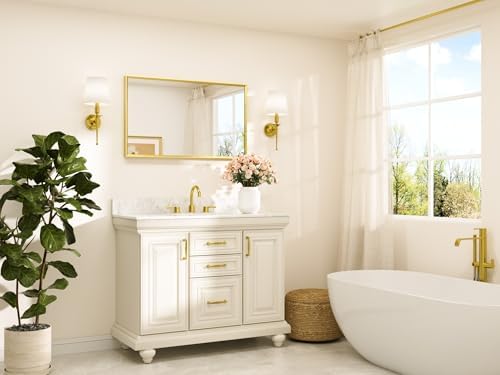 TETOTE Brushed Gold Vanity Mirror - Image 2