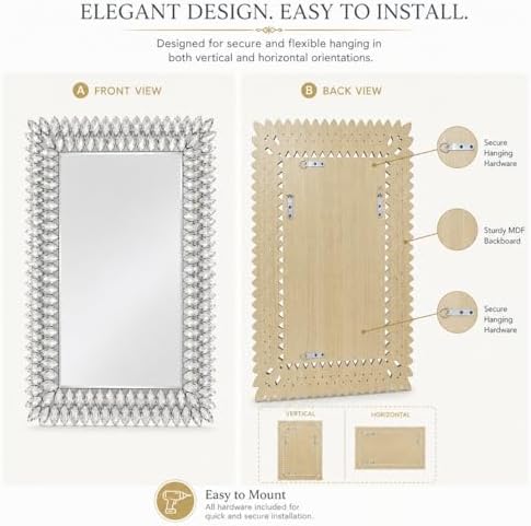 Luxury Crystal Diamond Wall Mirror, Living Room & Fireplace, Decorative Wall - Image 6