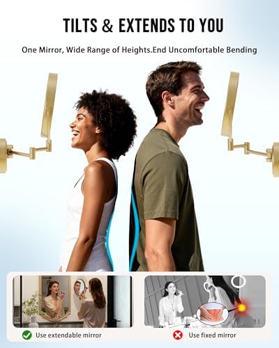 10" Double-sided Wall Mounted Makeup Mirror - Image 6