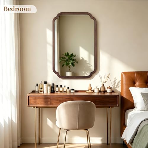 HOMECOOKIN Wood Bathroom Mirror - Image 4