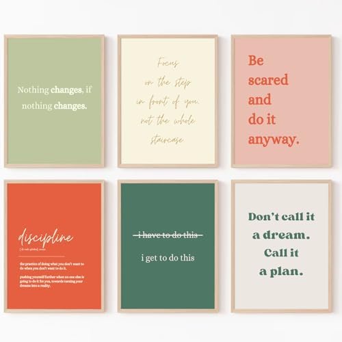 Office Wall Art Motivational Posters Inspirational Quote Canvas Wall Decor by Youillne