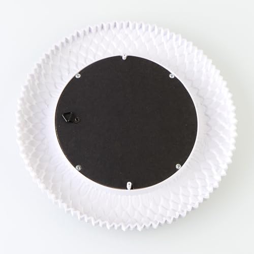 Decorative Wall Mirror, Round White Mirror, 10 x 10in - Image 7