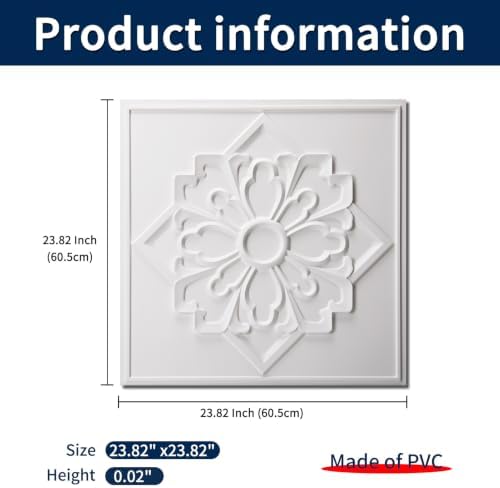 Art3dwallpanels Ceiling Tiles 24 Pack, 24 x 24 Inch - Image 3