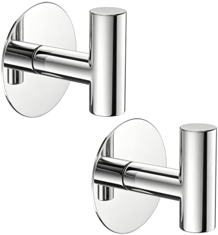 Stainless Steel Adhesive Hooks, Heavy Duty Wall Hooks, Towel Hooks by VINHOLD