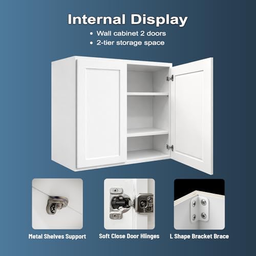 Lierees 36"W Kitchen Wall Cabinet - Image 6