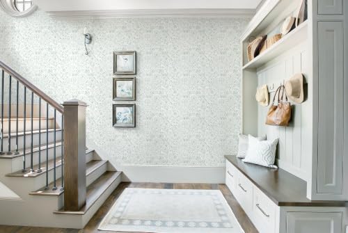 Heroad Peel and Stick Wallpaper Green Floral Wallpaper Boho Modern Wall Paper - Image 6